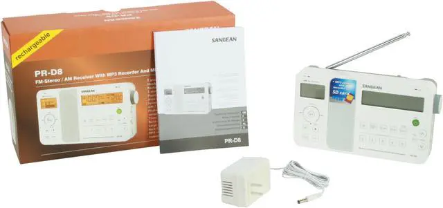 Alt view image 10 of 10 - Sangean FM-Stereo/AM Radio with MP3 Recorder & MP3/WMA Player PR-D8