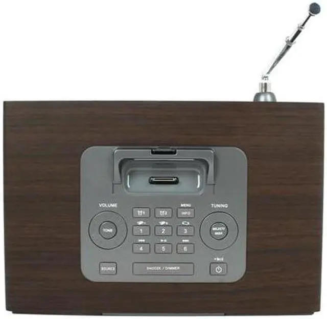 Alt view image 5 of 7 - Sangean AM / FM-RBDS / iPod Dock Wooden Table-Top Receiver WR-5