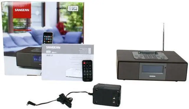 Alt view image 7 of 7 - Sangean AM / FM-RBDS / iPod Dock Wooden Table-Top Receiver WR-5