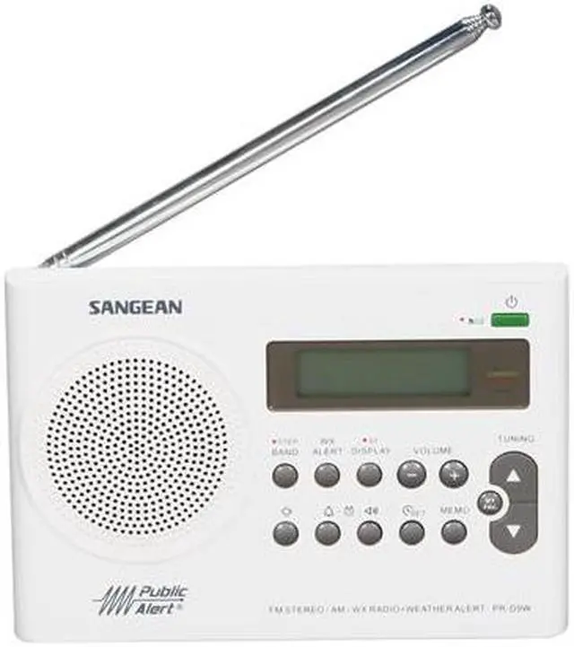 Alt view image 3 of 7 - Sangean AM / FM Weather Alert Rechargeable Compact Radio PR-D9W