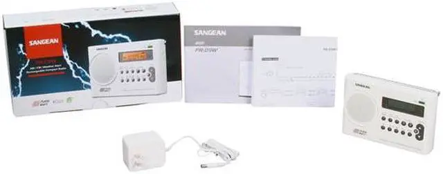 Alt view image 7 of 7 - Sangean AM / FM Weather Alert Rechargeable Compact Radio PR-D9W