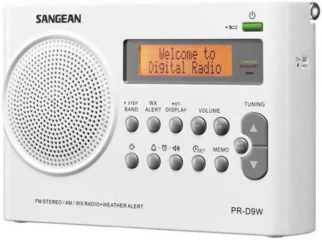 Main image of Sangean AM / FM Weather Alert Rechargeable Compact Radio PR-D9W