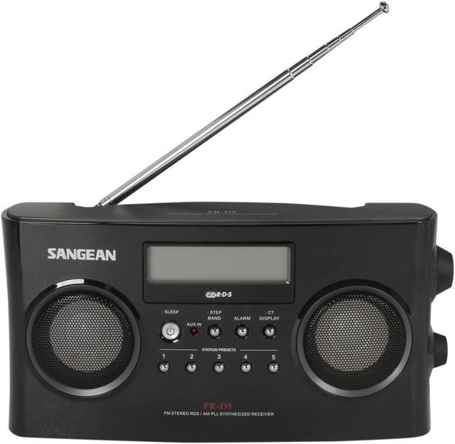 Sangean PR-D5 Portable Radio with Digital Tuning and RDS (White