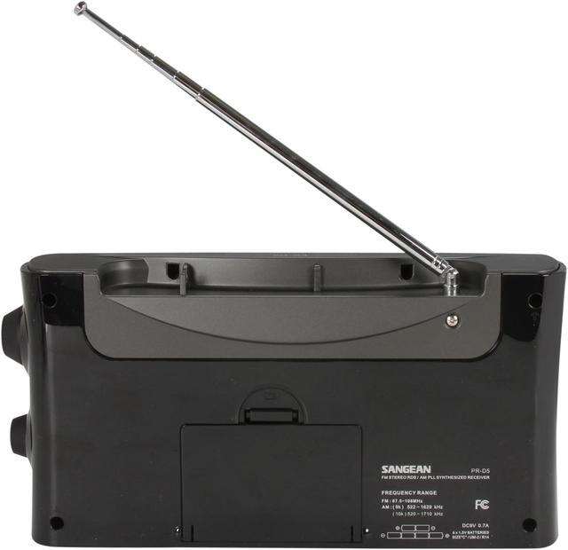 Alt view image 5 of 7 - Sangean FM-Stereo RBDS/AM Digital Tuning Portable Stereo Radio (Black) PR-D5