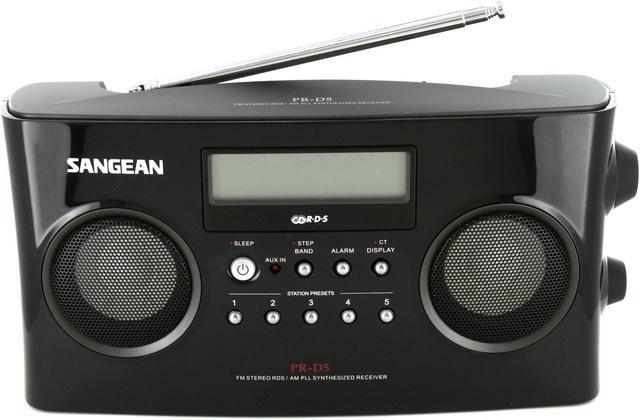 Sangean Portable AM/FM Radio with Digital Display, Headphone Jack, and 10  Preset Stations - Black in the Boomboxes & Radios department at