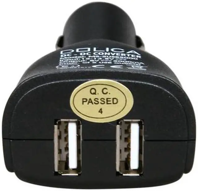 Alt view image 3 of 5 - Dolica MS-2USB2000 Black Dual USB DC Car Charger