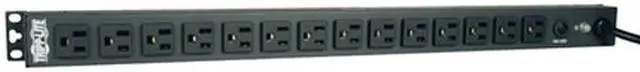 Main image of Tripp Lite Basic PDU, 15A, 14 Outlets (5-15R), 120V, 5-15P, 15 ft. Cord, 0U Vertical Rack-Mount Power (PDU1415)