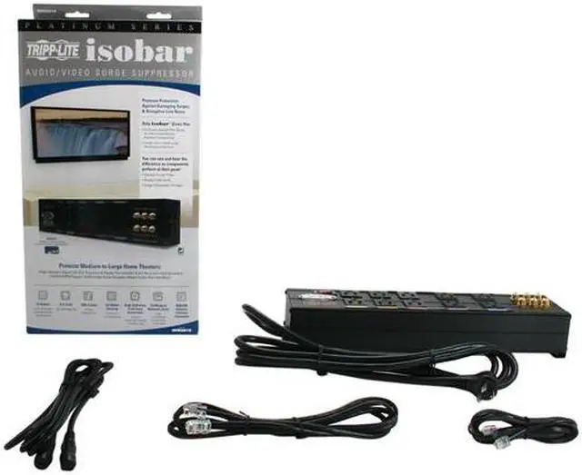 Alt view image 5 of 5 - Tripplite - 10 Outlet Ultimate Protection Home Theater A/V Surge Suppressor (AVBAR10)