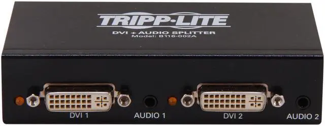Alt view image 2 of 5 - Tripp Lite B116-002A DVI Single Link Video / Audio Splitter/Booster, 2-Port