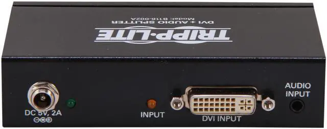Alt view image 4 of 5 - Tripp Lite B116-002A DVI Single Link Video / Audio Splitter/Booster, 2-Port