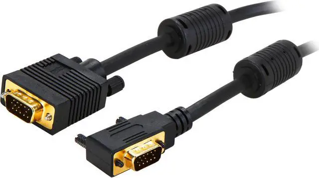 Main image of Tripp Lite P502-003-RA 3 ft. SVGA/VGA Monitor Cable with RGB Coax (HD15M to Right-angle M)