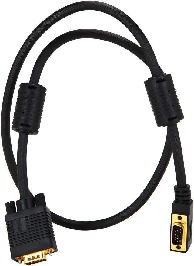 Alt view image 2 of 3 - Tripp Lite P502-003-RA 3 ft. SVGA/VGA Monitor Cable with RGB Coax (HD15M to Right-angle M)