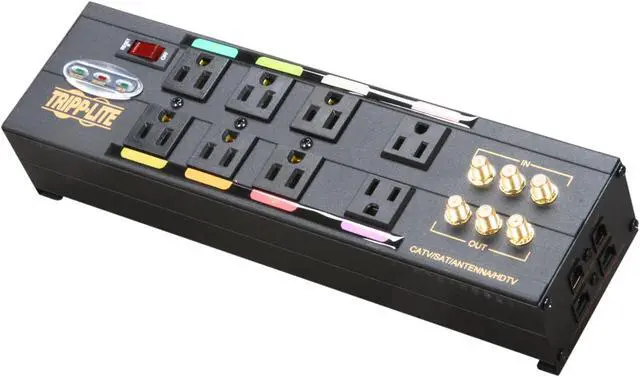 Main image of Tripplite - 8 Outlet Ultimate Protection Home Theater A/V Surge Suppressor (AVBAR8)