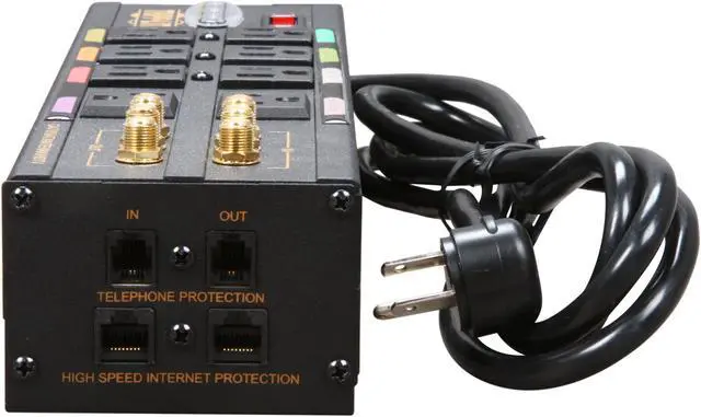 Alt view image 4 of 5 - Tripplite - 8 Outlet Ultimate Protection Home Theater A/V Surge Suppressor (AVBAR8)