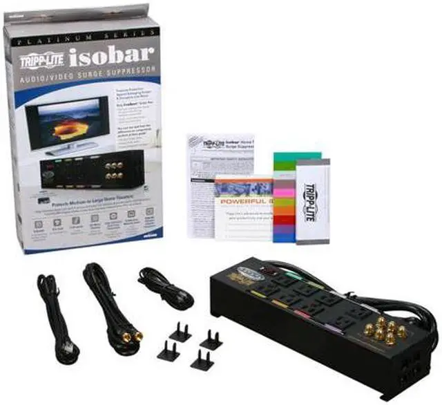 Alt view image 5 of 5 - Tripplite - 8 Outlet Ultimate Protection Home Theater A/V Surge Suppressor (AVBAR8)