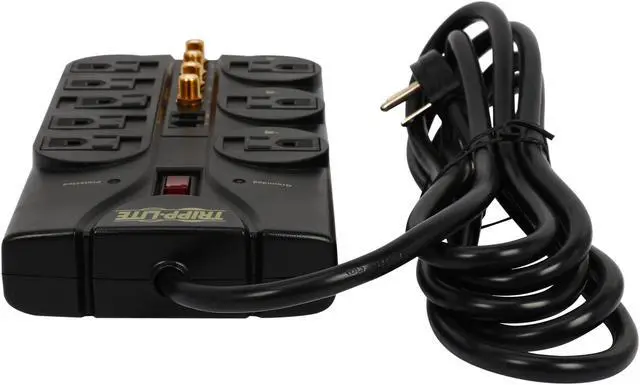 Alt view image 4 of 7 - TRIPP LITE AV810 RJ11 Coax 8 Outlet 10-Feet Cord 3240 Joule A/V Surge Protector