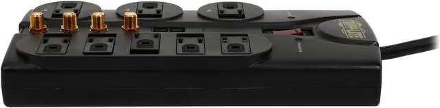 Alt view image 5 of 7 - TRIPP LITE AV810 RJ11 Coax 8 Outlet 10-Feet Cord 3240 Joule A/V Surge Protector
