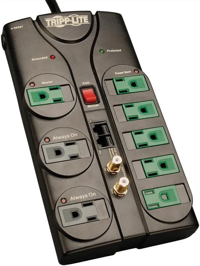 Alt view image 3 of 3 - Tripp Lite AV88SATG Energy-Saving Surge Suppressor