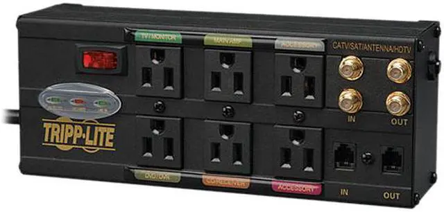 Main image of Tripp Lite AVBAR6 6-Outlet Ultimate Protection Isobar Audio/Video Surge Suppressor