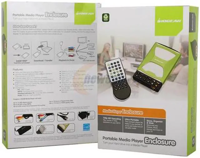 Alt view image 7 of 7 - IOGEAR GMD2025U Portable Media Player Enclosure