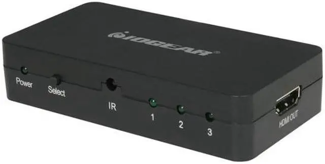 Alt view image 2 of 7 - IOGEAR - 3-Port HDMI Switch w/ Remote (GHDSW3)