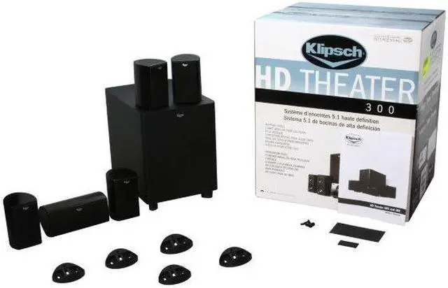 Alt view image 14 of 16 - Klipsch HD 300 Compact 5.1 Home Theater with Powered Subwoofer