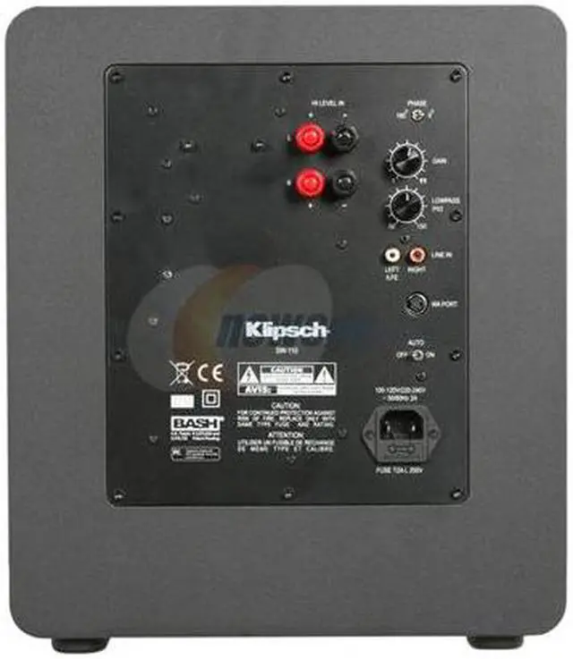 Alt view image 5 of 6 - Klipsch Reference SW-110 Subwoofer, Black Pica Single
