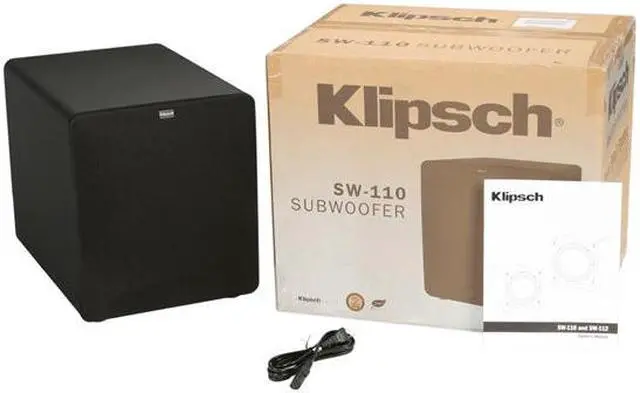 Alt view image 6 of 6 - Klipsch Reference SW-110 Subwoofer, Black Pica Single