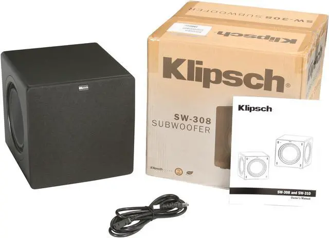 Alt view image 6 of 6 - Klipsch Reference SW-308 Subwoofer, Black Satin Single