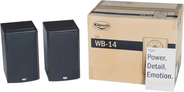 Alt view image 6 of 6 - Klipsch WB-14 Icon – W Series Espresso Bookshelf/Surround Speaker - Pair