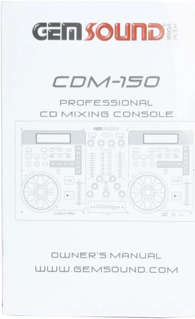 Alt view image 9 of 11 - GEM SOUND CDM-150 Dual CD Player with Mixer