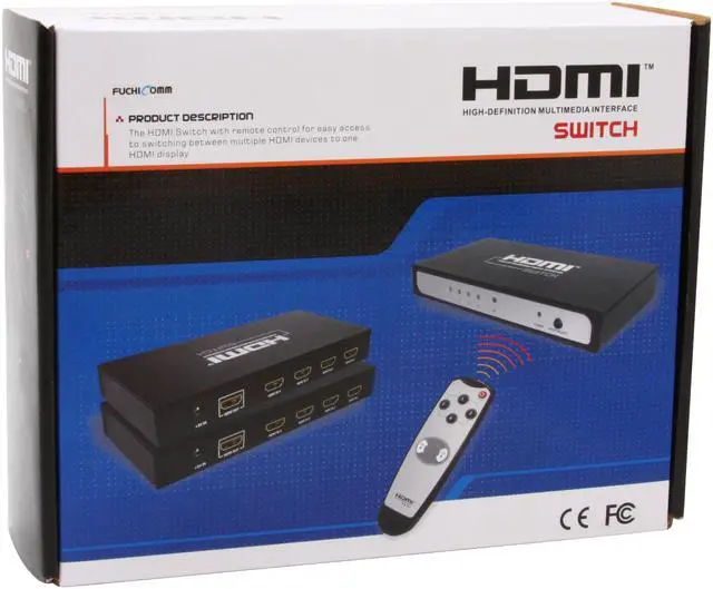 Alt view image 9 of 9 - FuchiComm HS-V3A0-A 4 Port HDMI v1.3 Switch w/ Gold Plated Port & IR Remote