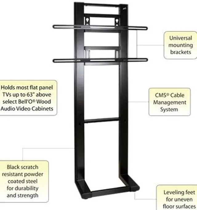 Main image of BellO PP59B up to 63" Optional Flat Panel TV Mounting System TV wall mount LED & LCD HDTV max load 175 lbs Compatible with Samsung, Vizio, Sony, Panasonic, LG and Toshiba TV