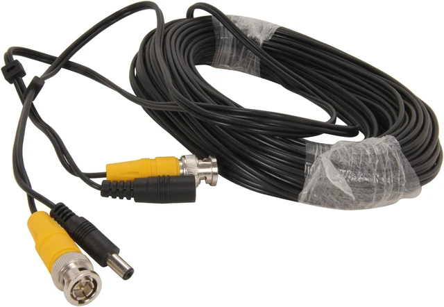Sc50 Camera Cable BYTECC SCC-50 50 ft. Security Camera Cable + Power, BNC Male + DC Male ...