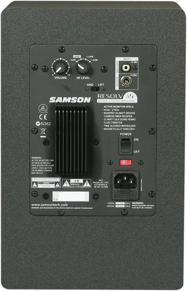 Alt view image 4 of 5 - Samson Resolv A5 Active Studio Reference Monitors
