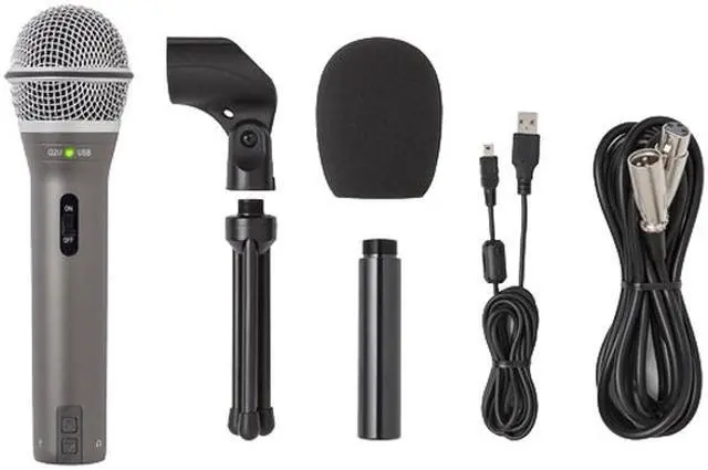 Alt view image 6 of 6 - Samson Q2U Dynamic USB Microphone with Accessories