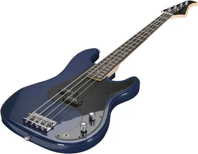 Alt view image 4 of 7 - Silvertone SSLB11 PK Electric Bass Guitar Package, Cobalt Blue