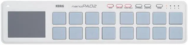 Main image of Korg nanoPAD2 Slim Line USB Drum Pad Controller (White)