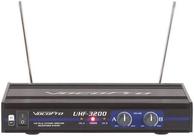 Main image of VocoPro UHF-3200 UHF-Dual Channel Wireless Microphone System