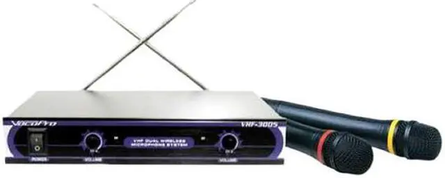Alt view image 5 of 5 - VocoPro VHF-3005 Dual Channel VHF Wireless Microphone System
