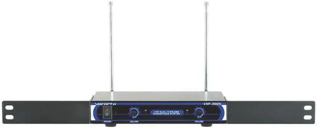 Alt view image 3 of 5 - VocoPro VHF-3005 Dual Channel VHF Wireless Microphone System