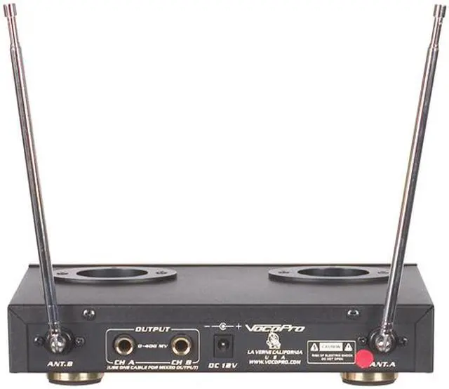 Alt view image 2 of 3 - VocoPro VHF-3300 2 Channnel VHF Recharchable Wireless Microphone System