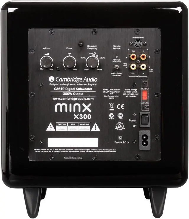 Alt view image 11 of 13 - Cambridge Audio Minx S325 5.1-Channel Satellite Subwoofer System in Gloss Black Lacquer Finish System