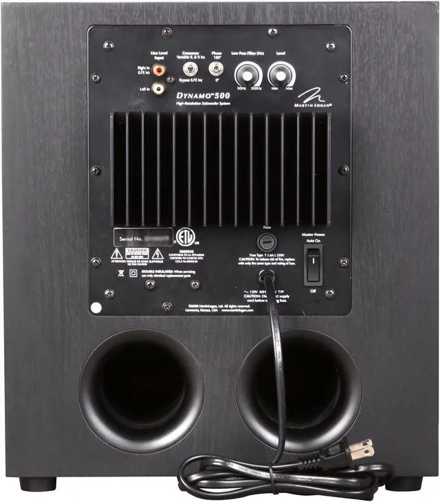 Alt view image 5 of 6 - MartinLogan Dynamo 500 10" Stereo/Home Theater Subwoofer Each