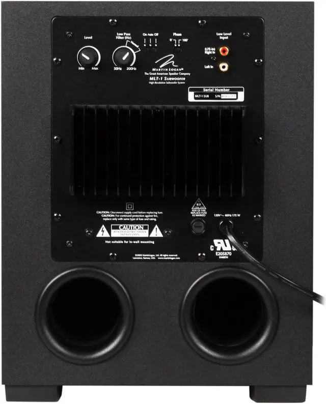 Alt view image 15 of 16 - MartinLogan MLT-1 5.1 CH Home Theater Speaker System Black System