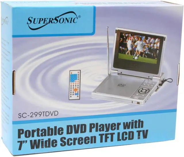 Alt view image 9 of 9 - SuperSonic SC-299TDVD 7" Portable DVD Player with TV Tuner
