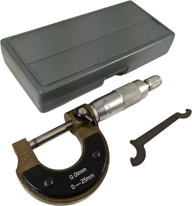 Main image of 0-25mm Metric Utility Micrometer with Storage Case, 0.01mm Accuracy