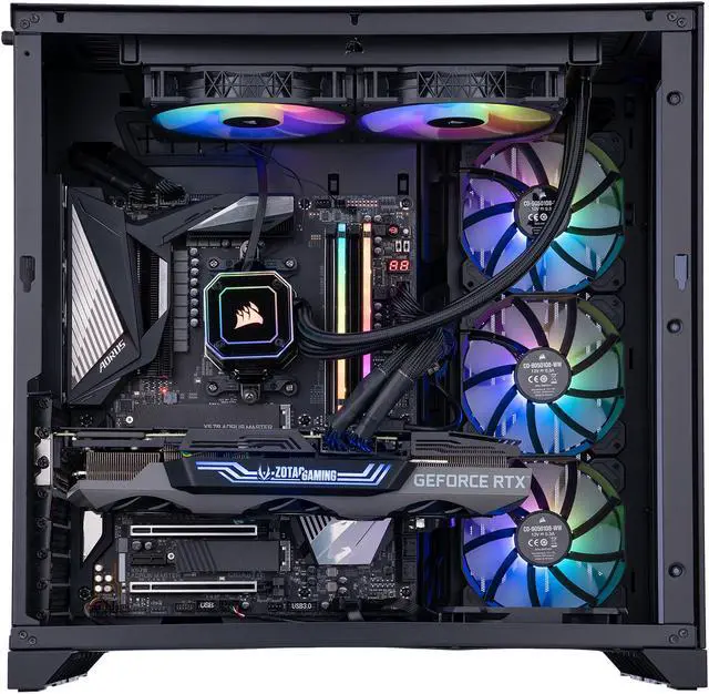 Alt view image 4 of 8 - ADENINE Alpha001 Gaming Desktop - AMD Ryzen 9 5950X, GeForce RTX 3090 Trinity OC 24GB, AMD X570 ATX Motherboard