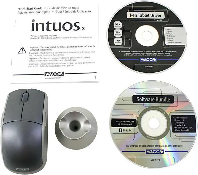 Wacom Intuos3 PTZ430 USB Mouse Stylus Tablet Pen