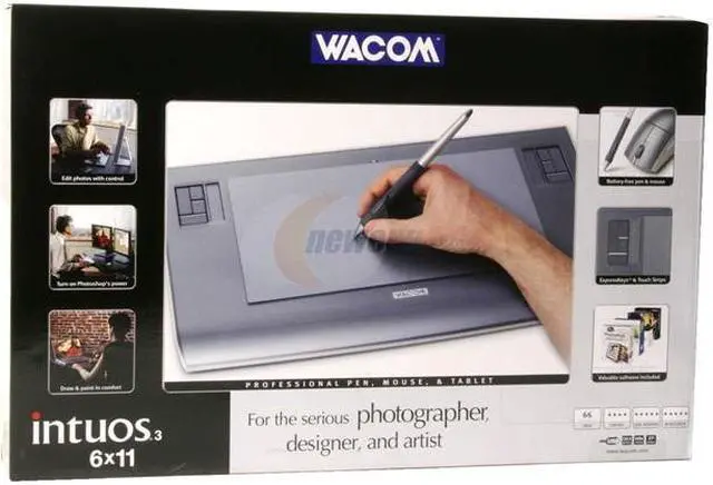Alt view image 2 of 2 - Wacom Intuos3 PTZ631W 6" x 11" Active Area USB Tablet